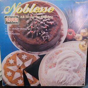 Noblesse Original Kaiser Backform Bakeware Set Christmas 5 Piece 10" Pan & Molds